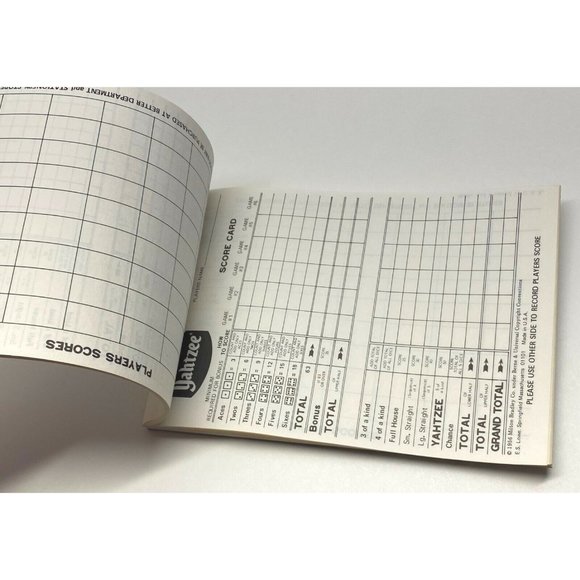 Yahtzee Score Pad Game Replacement Part 30+ Sheets Milton Bradley - Picture 6 of 6